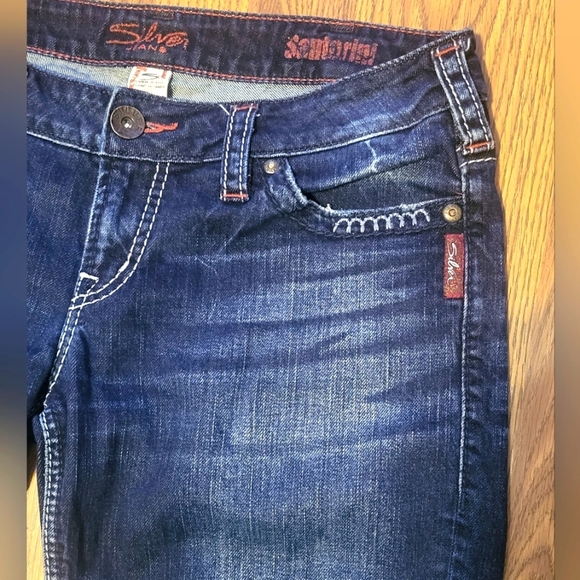 Silver Jeans Santorini Dark Wash Cropped Denim W30 L25 B33 - Picture 5 of 12